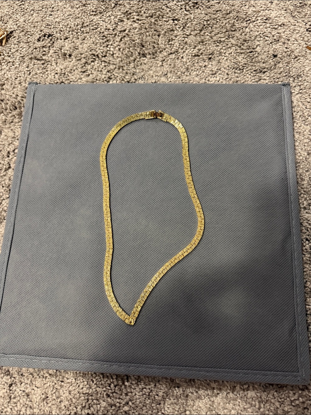 Gold Herringbone Chain Necklace - Women Jewelry